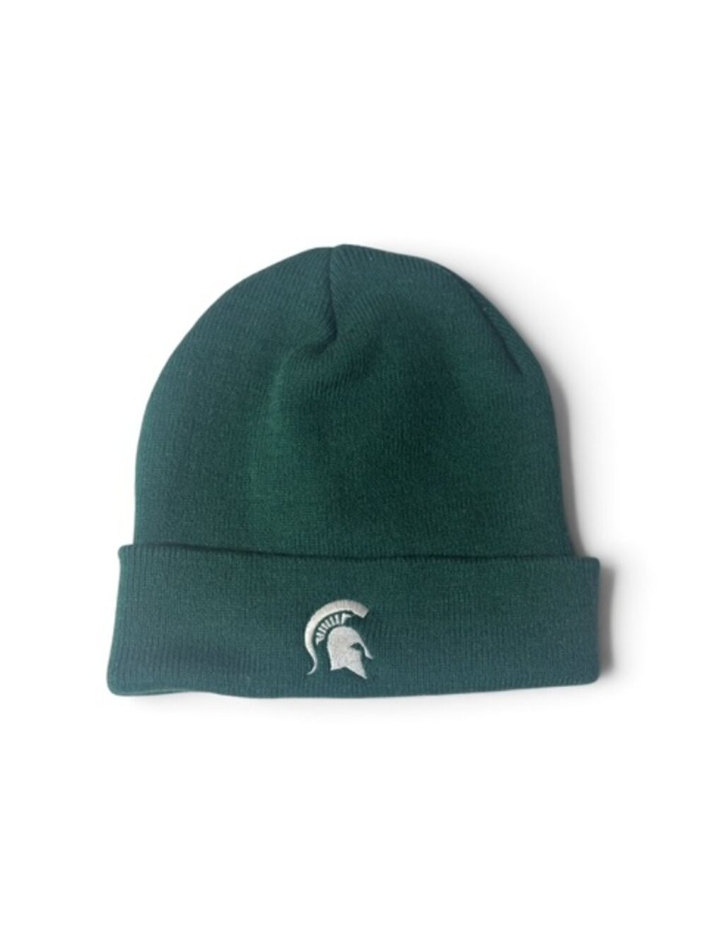 Michigan State Spartans Winter Beanie Hat Green White Embroidered Logo TOW